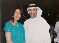 Poonam Datta with H.E. Rashed Saud Al Shamsi, Chairman of GPCA and Borouge Poonam Datta