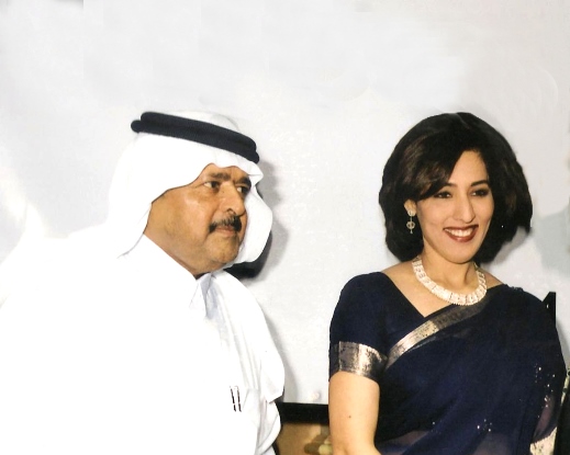 Sheikh Al Thani of Qatar and Poonam Datta.
