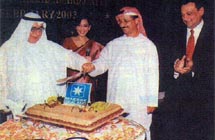 Maersk Awards: Maersk Sealand recently honoured 43 leading business groups in appreciation of their valuable support, Shown above are Yousuf Ahmed Kanoo, Kanoo Group Chairman - UAE and Oman, Poonam Datta and Sultan bin Sulayem, Chief Executive of the Dubai Ports, Customs and Free Zones Corp