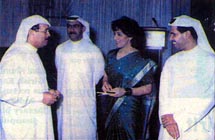 Hamad Mazrooei and Mohammed Mansoor of Dubai Customs, Mohammed Fahd of Dubai Police and Poonam Datta