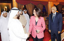 Ms. Poonam Datta with H.H. Sheikh Mohammed bin Rashid Al Maktoum, Vice-President,and Prime Minister of the UAE and Ruler of Dubai