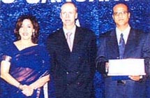 Paul D'Souza, Sr. GM, Sales & Marketing with Ms. Poonam Datta, MD, MSL and Mr. A. Dommestrup, VP. Maersk, West & Central Asia